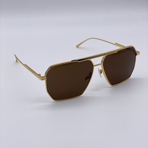 BRAND NEW BOTTEGA VENETA BV1012S 003 Gold/Brown Unisex Sunglasses